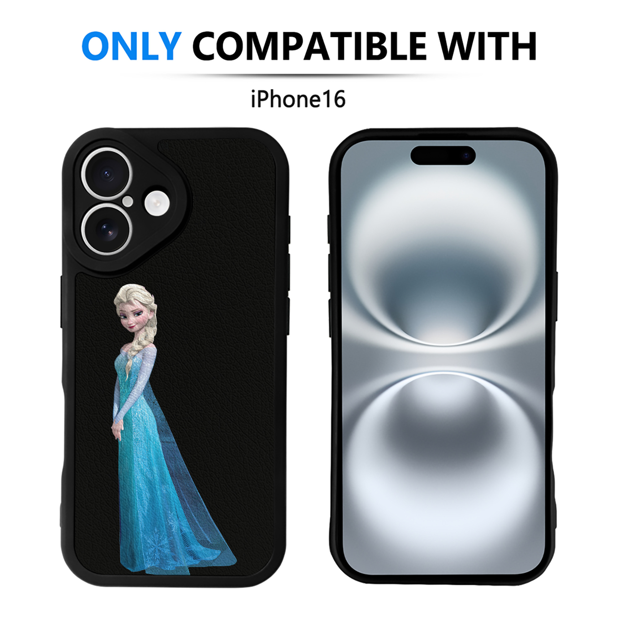 （画像用） アナと雪の女王 アンナ エルサ Frozen Anna Elsa 【iPhone 16シリーズ対応】シリコンスマホケース（レザー調） 材質：シリコン